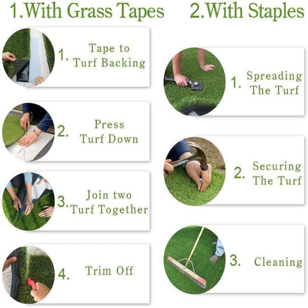 LITA Premium Deluxe 6 ft. x 10 ft. Green Artificial Grass Turf