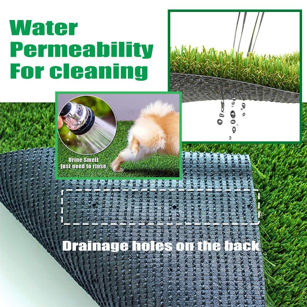 LITA Natural Thick Realistic Deluxe 13 ft. W x Cut to Length Green Artificial Grass Turf