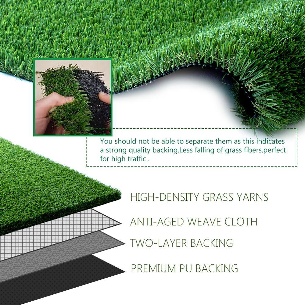 LITA Natural Thick Realistic Deluxe 13 ft. W x Cut to Length Green Artificial Grass Turf