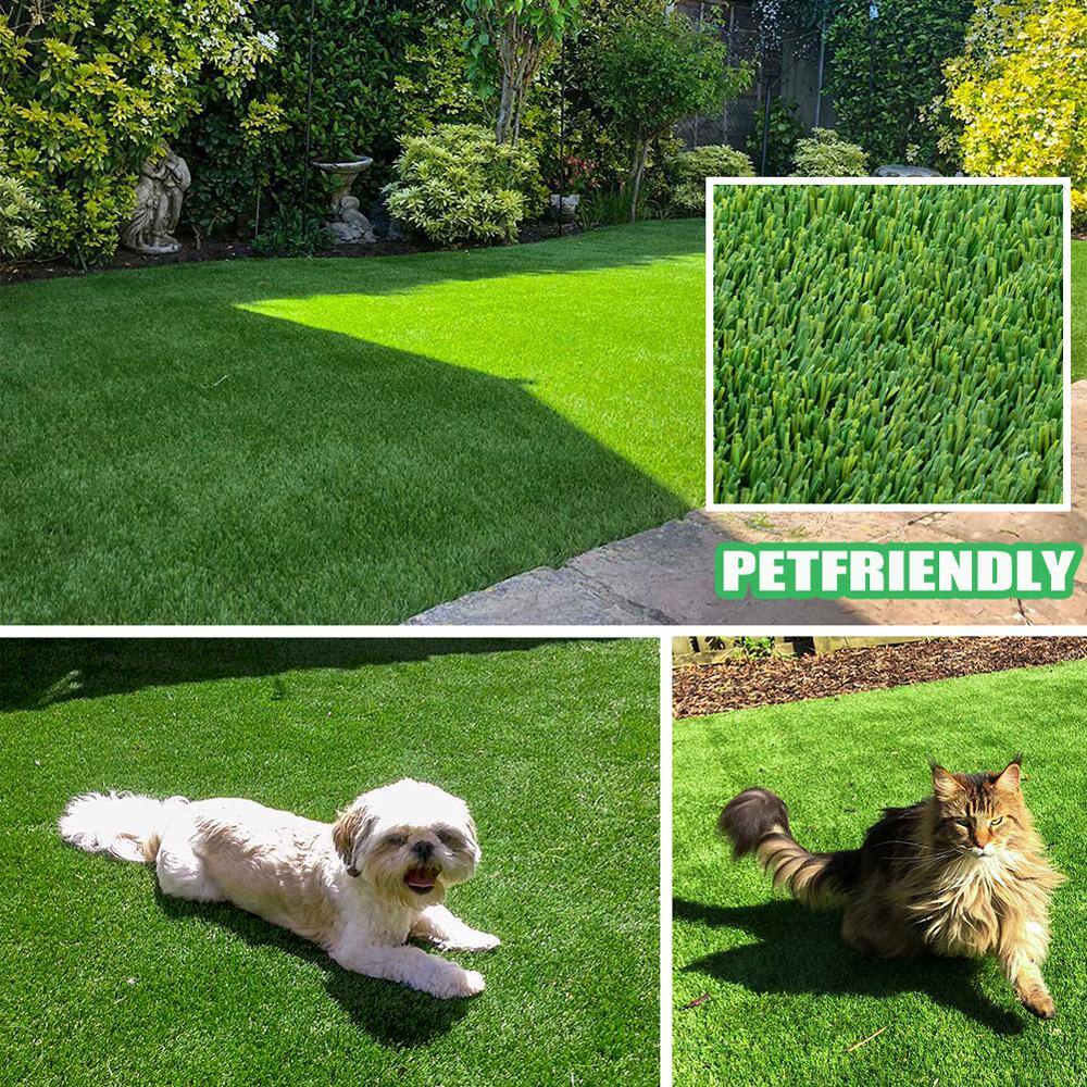 LITA Natural Thick Realistic Deluxe 13 ft. W x Cut to Length Green Artificial Grass Turf