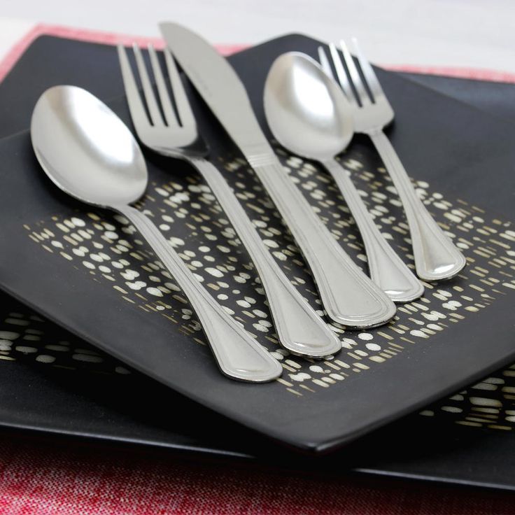 Bay 65 Piece Silver Stainless Steel Flatware Set with Wire Caddie (Service for 8)