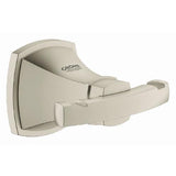GROHE Grandera Double Hook Starlight Chrome Towel Hook - Super Arbor