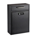 Blue Large Drop Box Wall Mounted Locking Mail Box with Key and Combination lock - Super Arbor