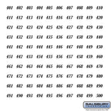 Self-Adhesive Numbers Sheet for Brass Style Mailboxes - 100 Count
