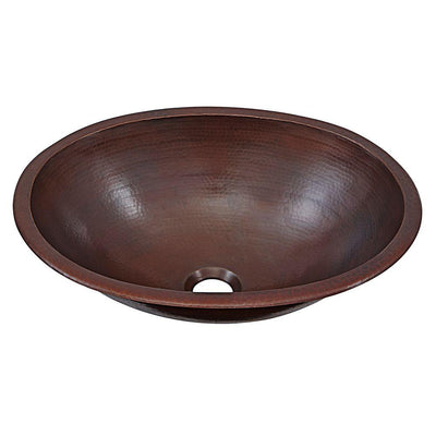 SINKOLOGY Schrodinger 17 in. Undermount or Drop-In Solid Copper Bathroom Sink in Aged Copper - Super Arbor