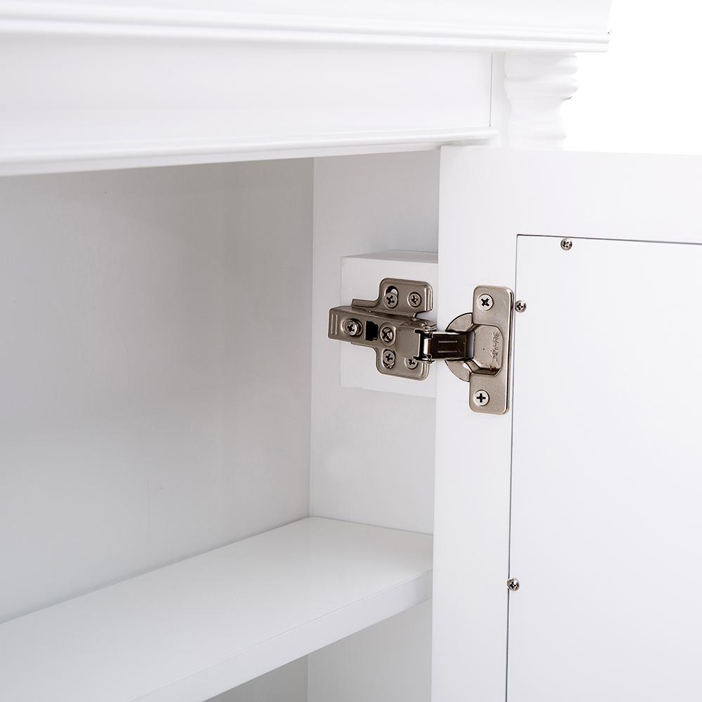 Strousse 24 in. W x 30 in. H Surface Mount Mirrored Medicine Cabinet in White - Super Arbor