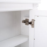 Strousse 24 in. W x 30 in. H Surface Mount Mirrored Medicine Cabinet in White - Super Arbor
