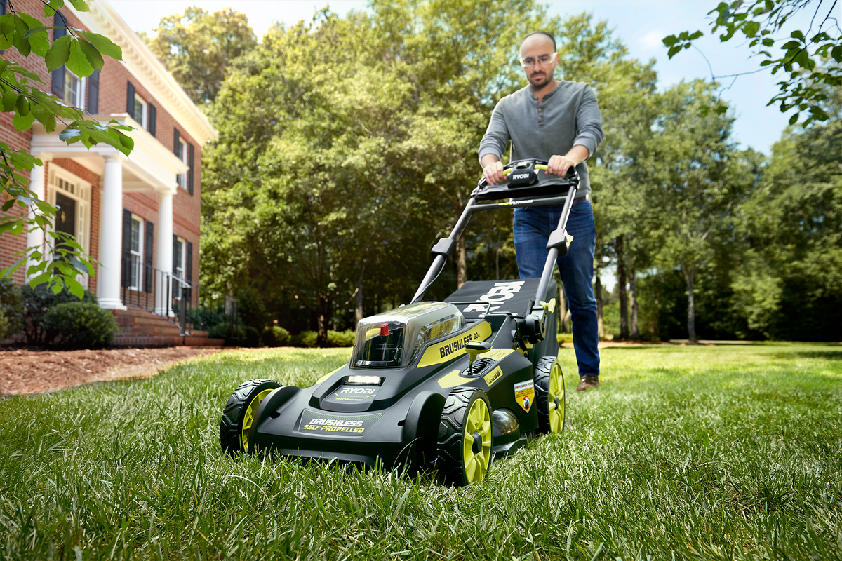 RYOBI 20 in. 40-Volt Brushless Lithium-Ion Cordless Self-Propelled Walk Behind Mower with (2) 6.0 Ah Batteries and Charger