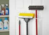 Style Selections 16-in W x 5.88-in H 1-Tier Door/Wall Mount Metal Mop and Broom Holder