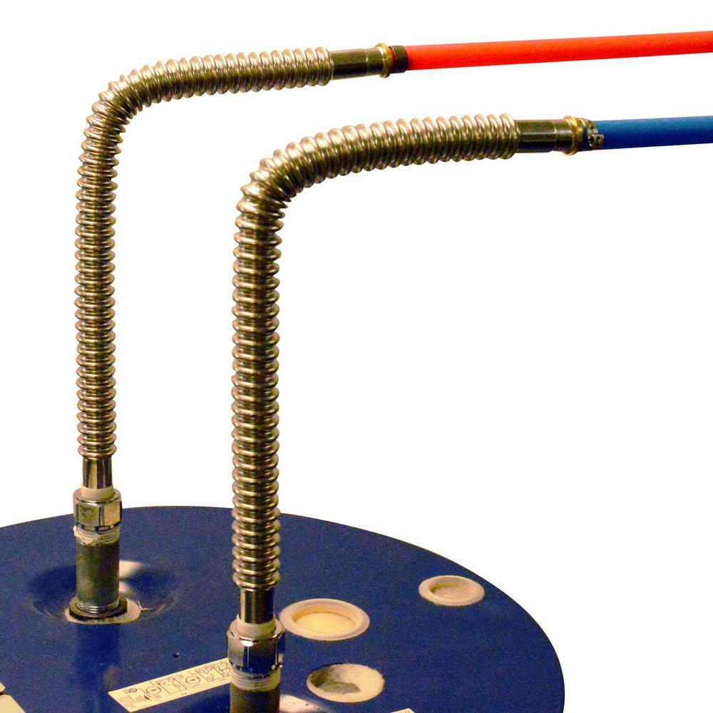 1/2 in. Stainless Steel PEX Barb x 3/4 in. Female Pipe Thread x 18 in. Water Heater Connector - Super Arbor
