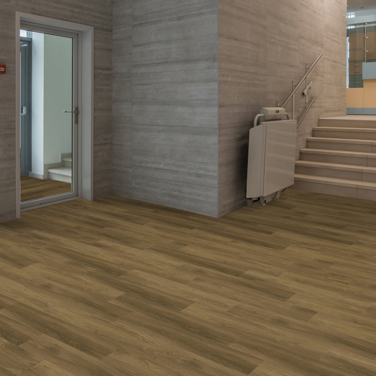 Lucida USA Gluecore Greywood Gray 22-mil x 7-3/32-in W x 48-in L Waterproof Glue Down Luxury Vinyl Plank Flooring (40-sq ft/ Carton)