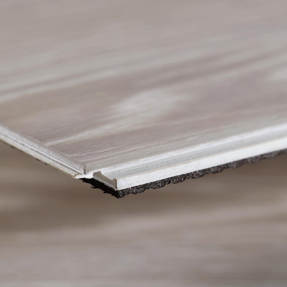 Lucida USA (Sample) Decocore Peak Shine Gray Wood Look 22-mil Interlocking Luxury Vinyl Plank