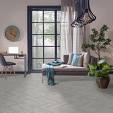 Lucida USA Decocore Peak Shine Gray 22-mil x 5-4/5-in W x 25-in L Waterproof Interlocking Luxury Vinyl Plank Flooring (29-sq ft/ Carton)