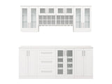 NewAge Products Home Bar 84-in x 85-in White Rectangle Bar Cabinet