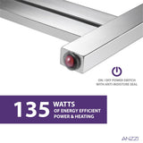 ANZZI Polished Chrome Plug-In Wall-Mount Towel Warmer, 20.47 x 4.134 x 34.25 in
