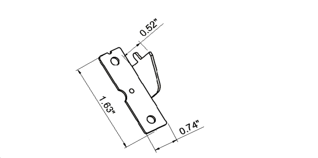 Project Source 2-Pack Zinc Steel Single Curtain Rod Brackets, 1.63 in Length