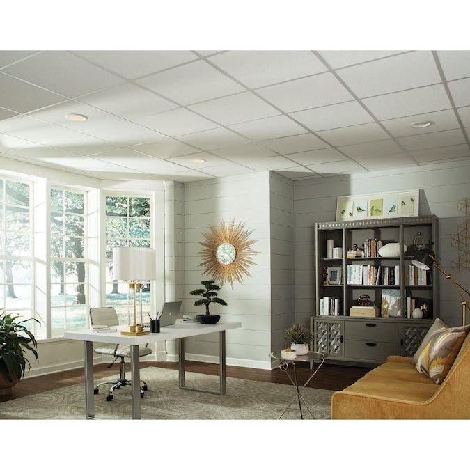 Armstrong Ceilings 2-ft x 2-ft Sahara White Mineral Fiber Drop Ceiling Tile (16-Pack, 64-sq ft / Case)
