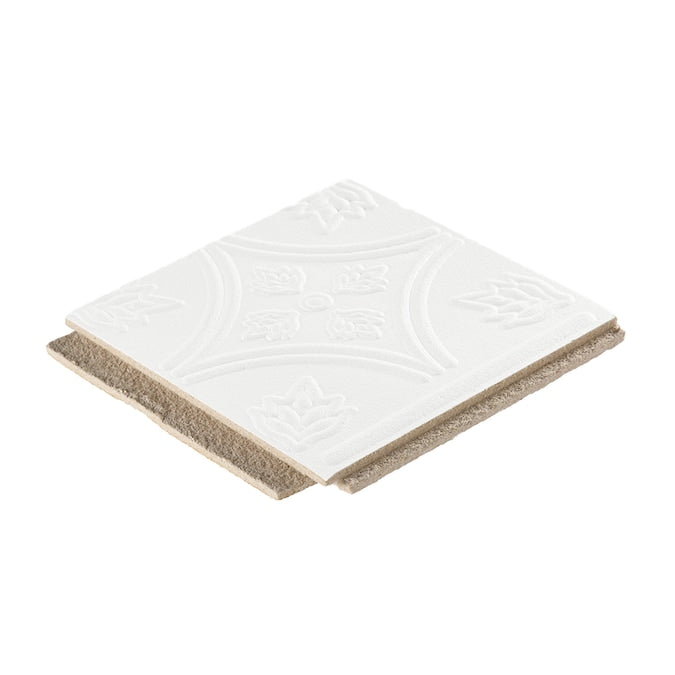 Armstrong Ceilings TinTile White Mineral Fiber Surface-mount Ceiling Tile Sample