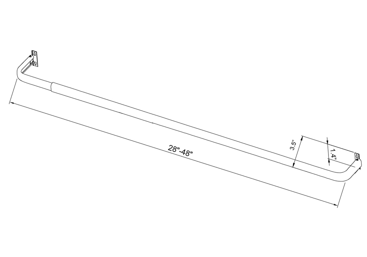 Project Source 28-in to 48-in White Steel Single Curtain Rod