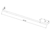 Project Source 28-in to 48-in White Steel Single Curtain Rod