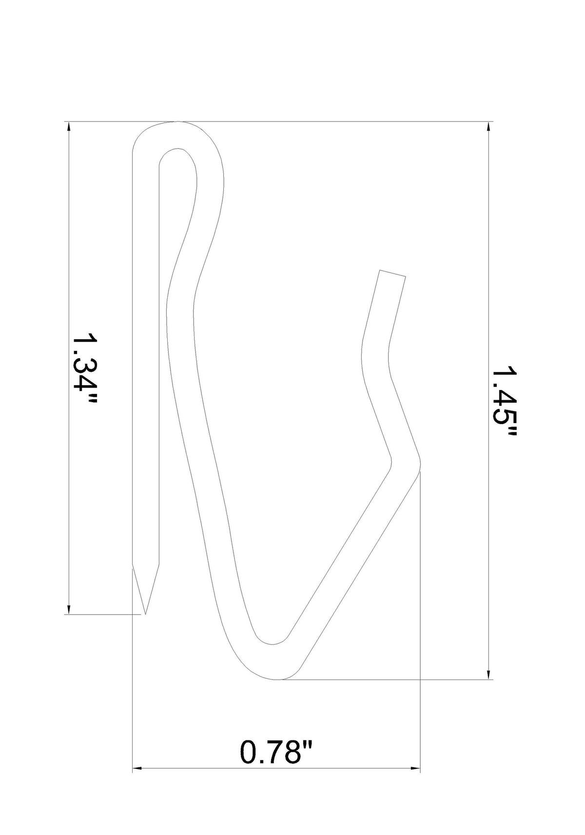 Project Source 14-Pack Zinc Steel Drapery Pin Hooks, 0.067-in Diameter