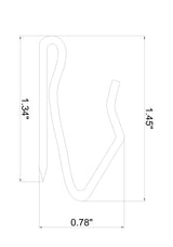 Project Source 14-Pack Zinc Steel Drapery Pin Hooks, 0.067-in Diameter