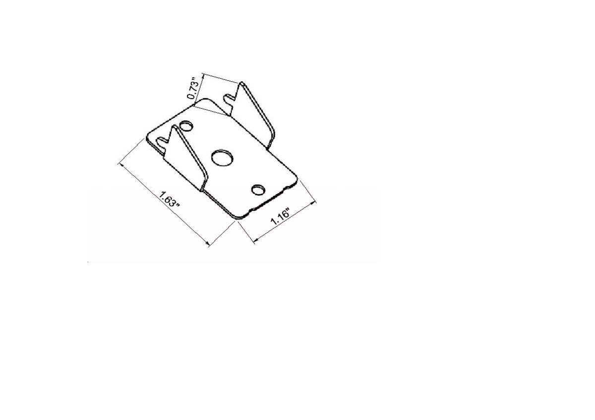 Project Source 2-Pack Zinc Steel Double Curtain Rod Brackets, 1.63 in L x 1.16 in W