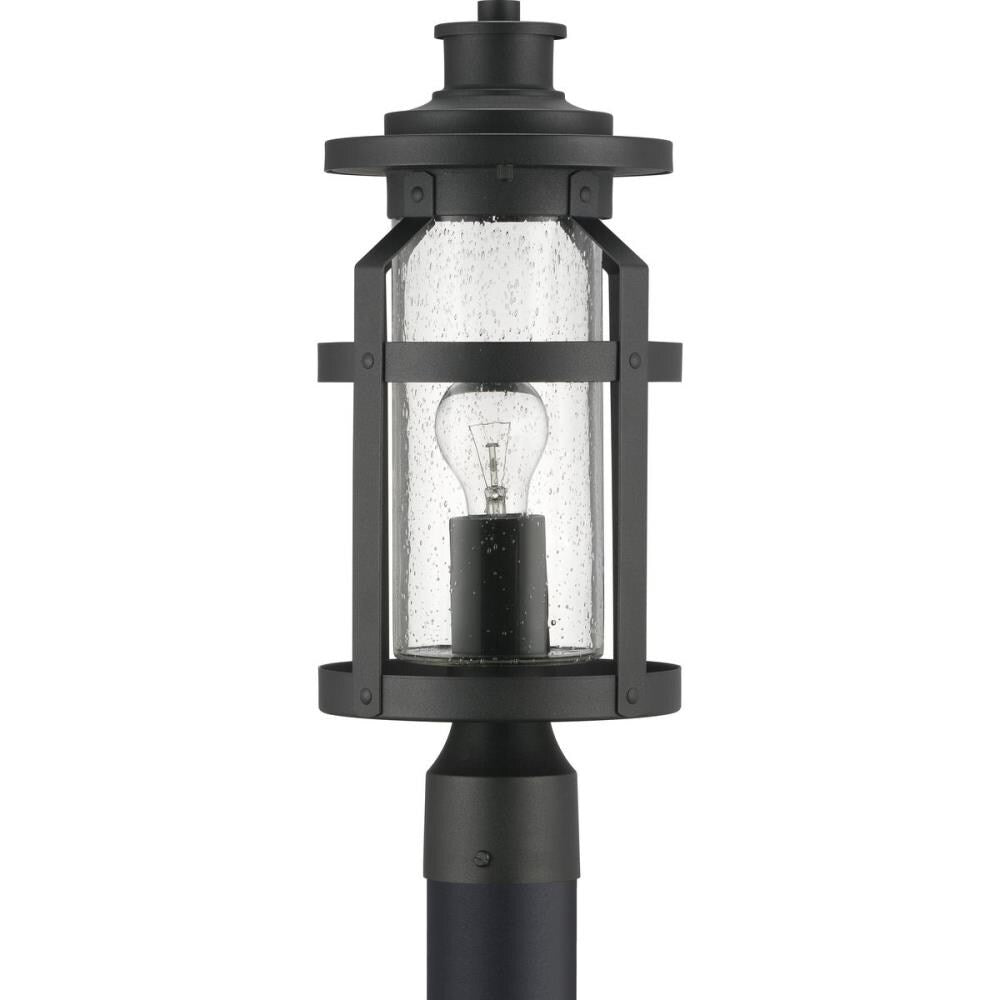 Progress Lighting Haslett 100-Watt 18-in Black Farmhouse Post Light