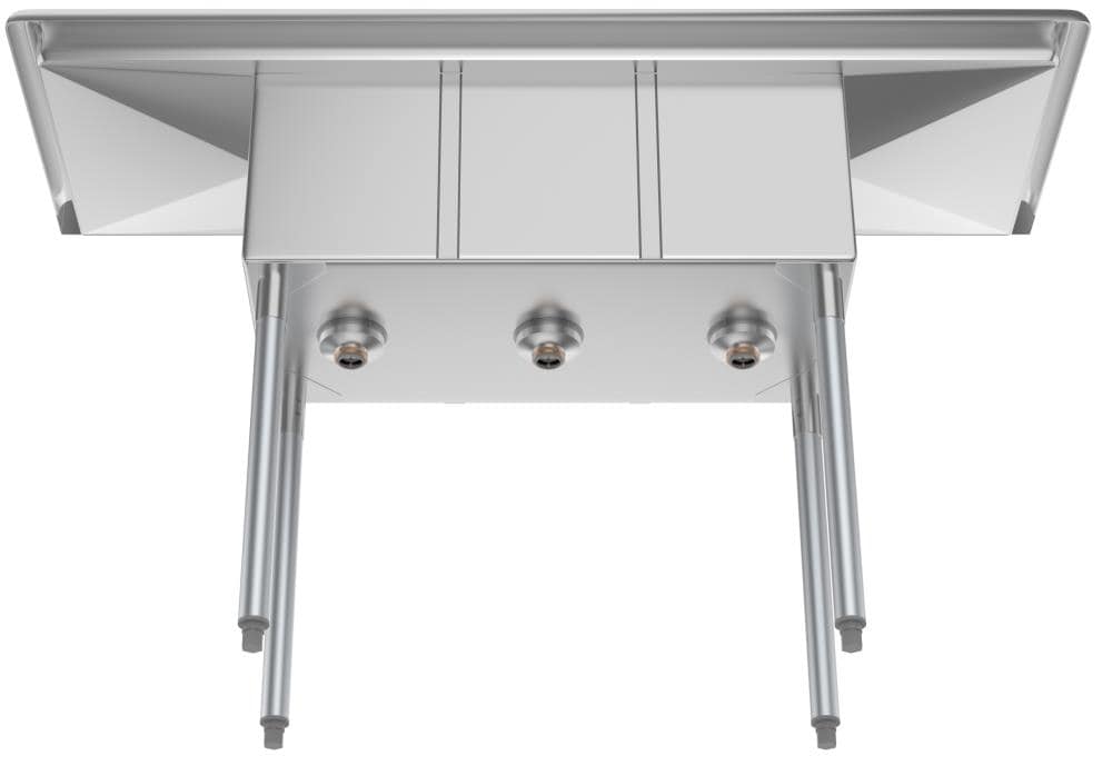 KoolMore Stainless Steel 3-Basin Utility Tub with Drain
