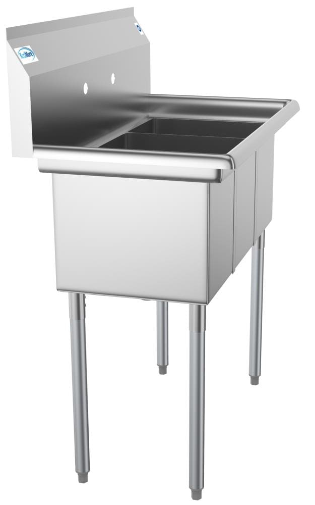 KoolMore Stainless Steel 3-Basin Utility Tub with Drain