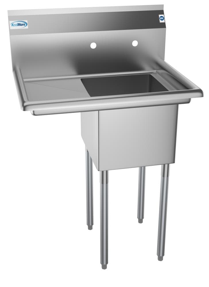 KoolMore 22x29in Stainless Steel Freestanding Utility Tub with Drain
