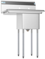 KoolMore 22x29in Stainless Steel Freestanding Utility Tub with Drain