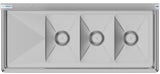 KoolMore 3-Basin Stainless Steel Utility Tub with Drain