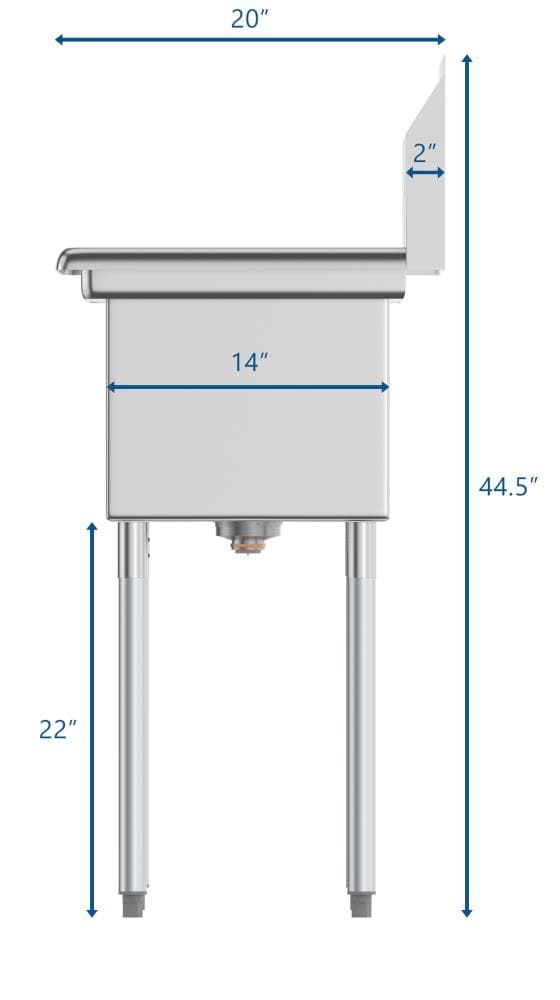 KoolMore 3-Basin Stainless Steel Utility Tub with Drain