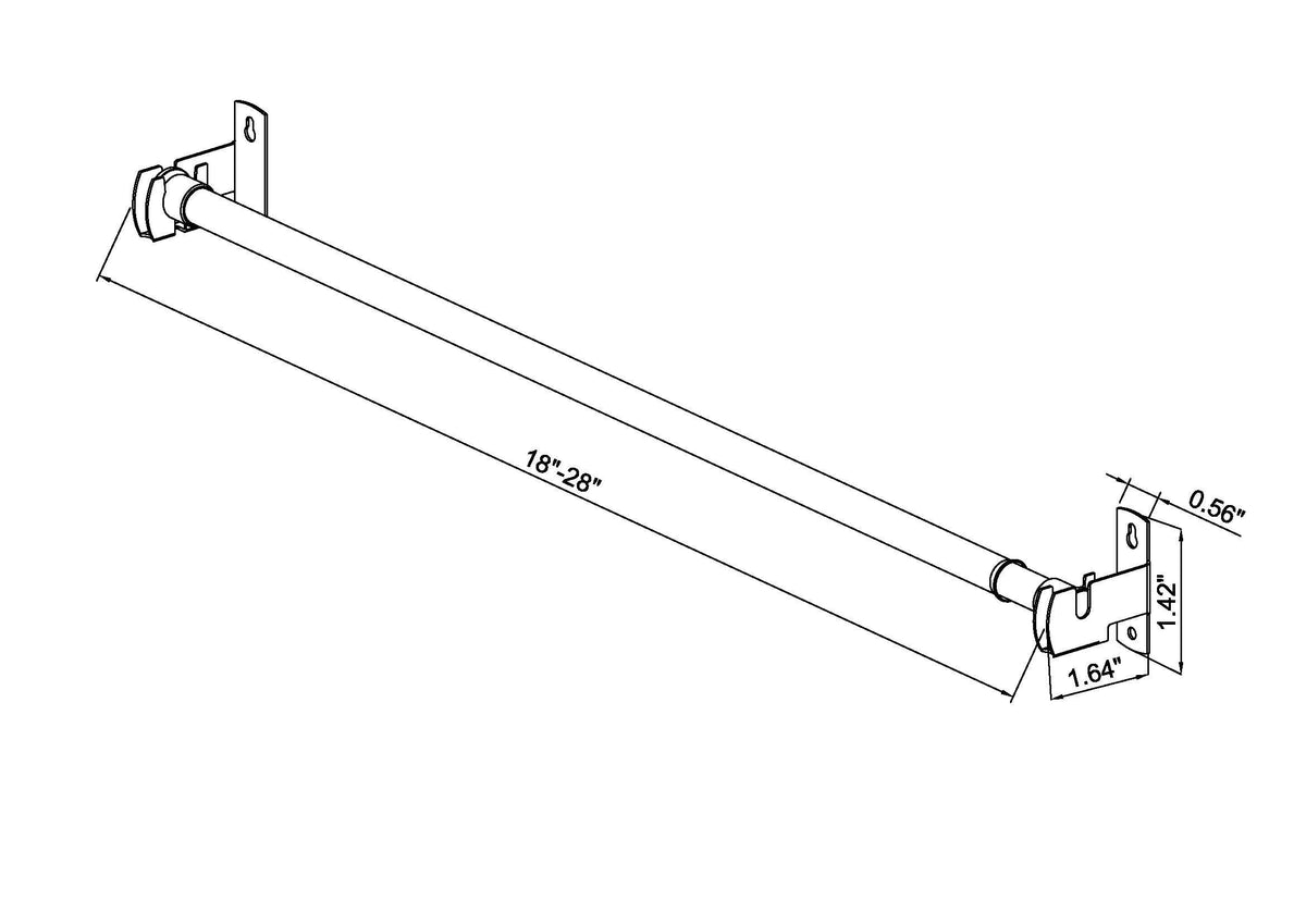Project Source 18-in to 28-in White Steel Sash Rod with Finials
