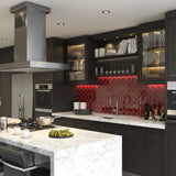 Giorbello (Sample) 3x6 Glass Subway Tiles Ruby Red 3-in x 6-in Glossy Glass Brick Subway Wall Tile