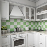Giorbello (Sample) 3x6 Glass Subway Tiles Powder Room Green 3-in x 6-in Glossy Glass Brick Subway Wall Tile