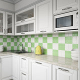 Giorbello Classic Premium Powder Room Green 3-in x 6-in Glossy Glass Subway Wall Tile (5-sq. ft/ Carton)