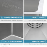 32 in. Low-Divide Double Bowl 50/50 Undermount 16-Gauge Stainless Steel Kitchen Sink