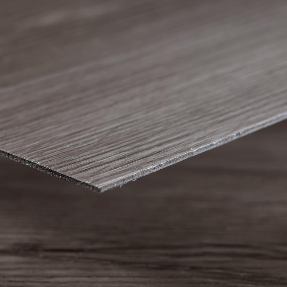 Lucida USA (Sample) Decocore Greyscale Gray Wood Look 12-mil Peel and Stick Luxury Vinyl Plank
