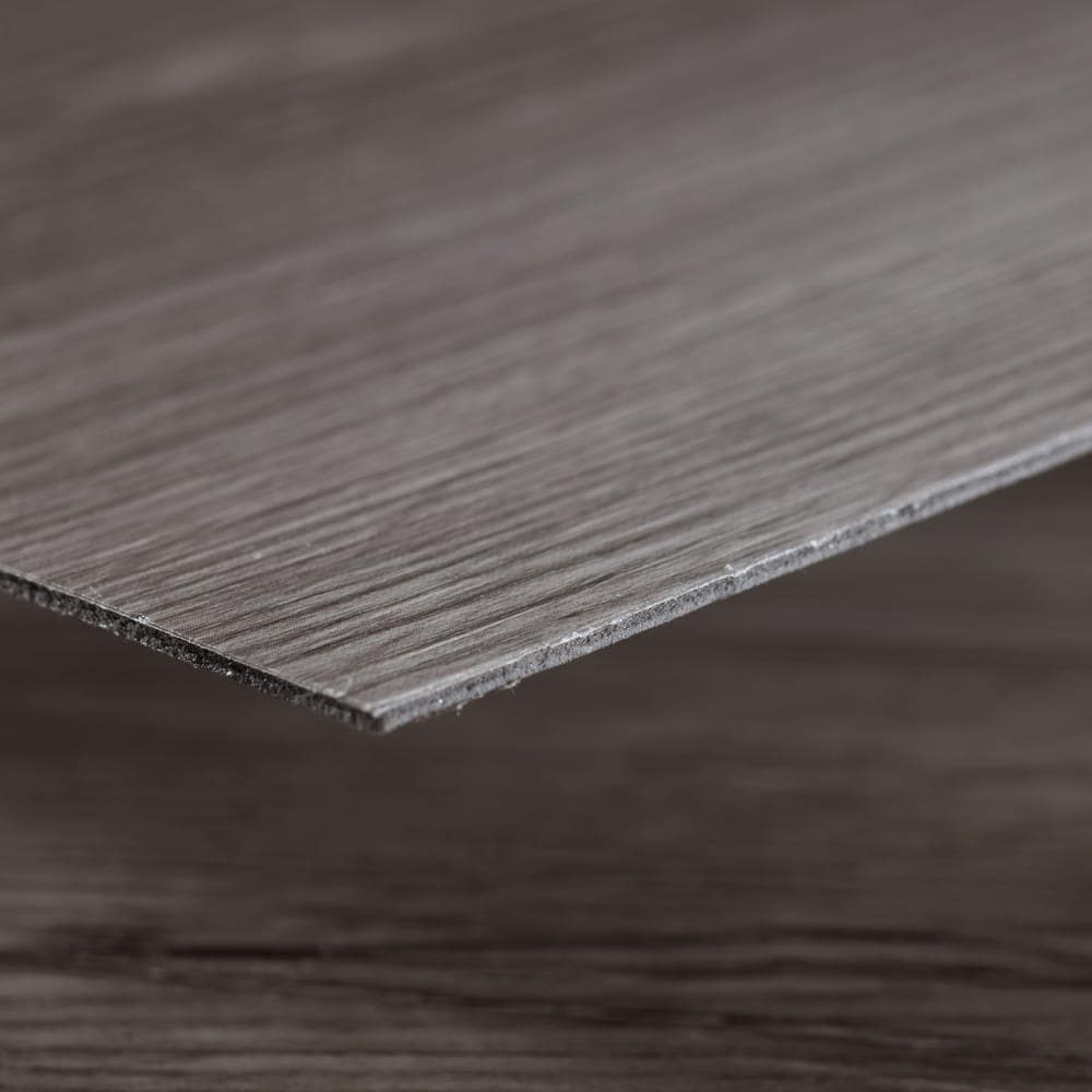 Lucida USA BaseCore Smoked 6-in W x 36-in L x 2-mm Waterproof Peel-and-Stick Luxury Vinyl Plank Flooring, 12-mil Wear Layer, 54-sq ft Carton