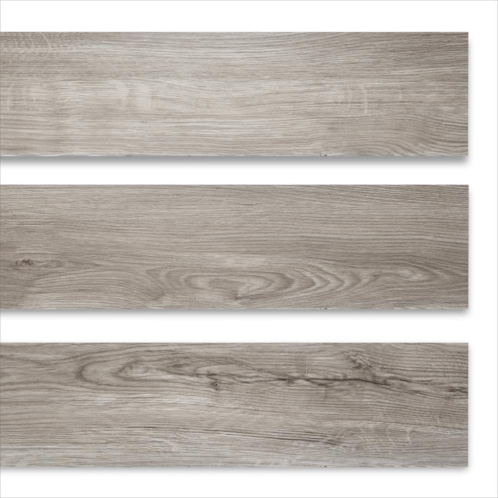 Lucida USA BaseCore Smoked 6-in W x 36-in L x 2-mm Waterproof Peel-and-Stick Luxury Vinyl Plank Flooring, 12-mil Wear Layer, 54-sq ft Carton