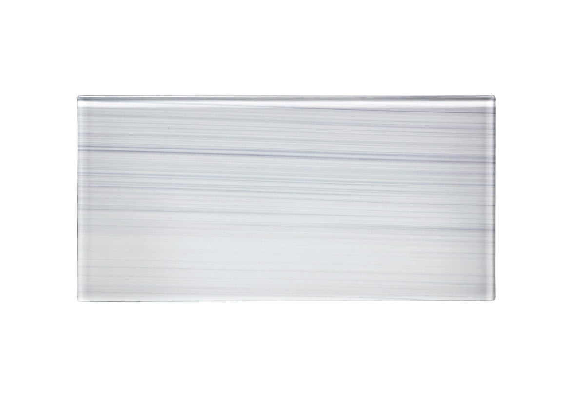 WS Tiles EZ-Tach White 3-in x 6-in Hand-painted Glass Peel and stick Wall Tile product image