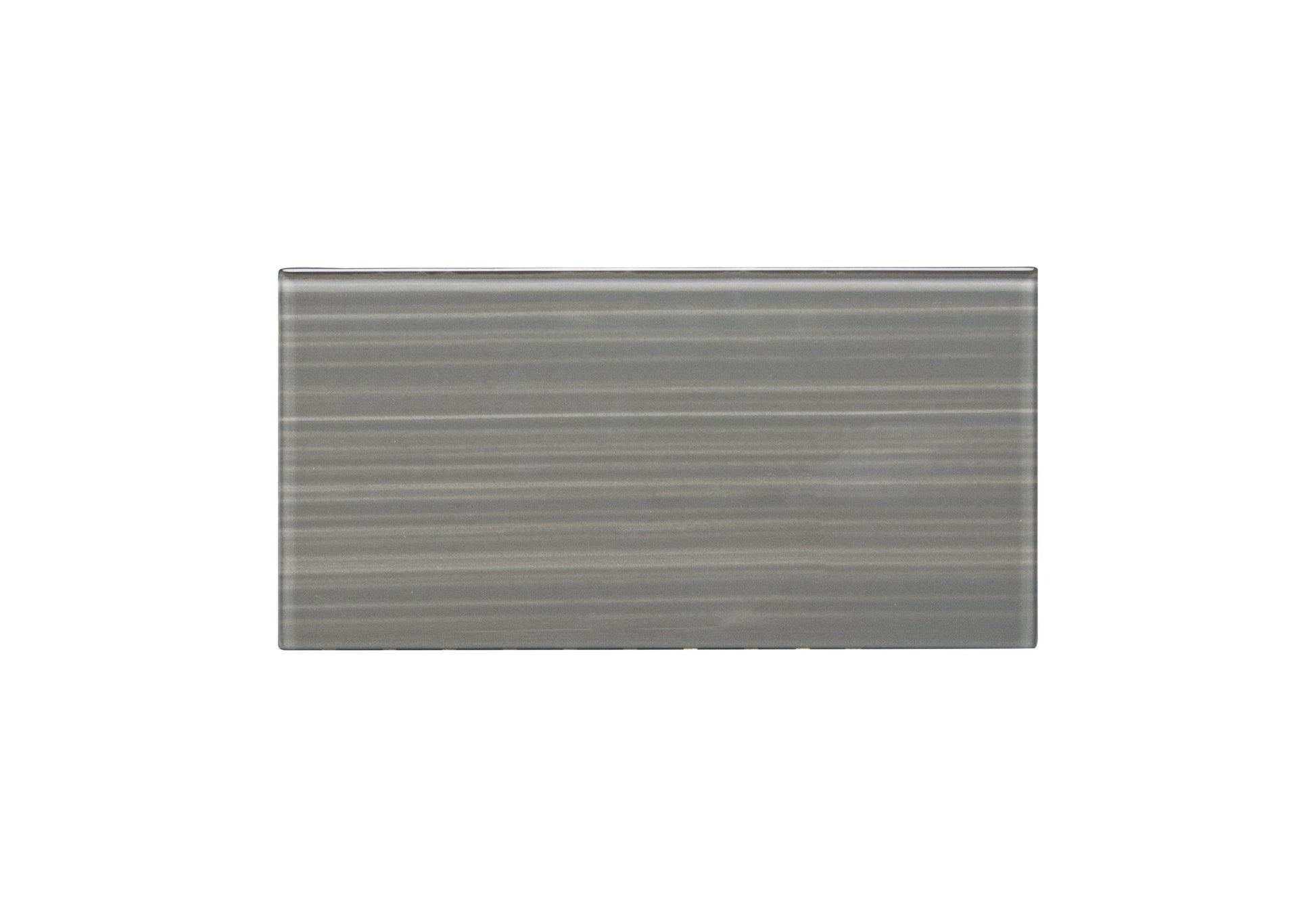 WS Tiles EZ-Tach Dark Gray 3-in x 6-in Hand-painted Glass Peel and stick Wall Tile product image
