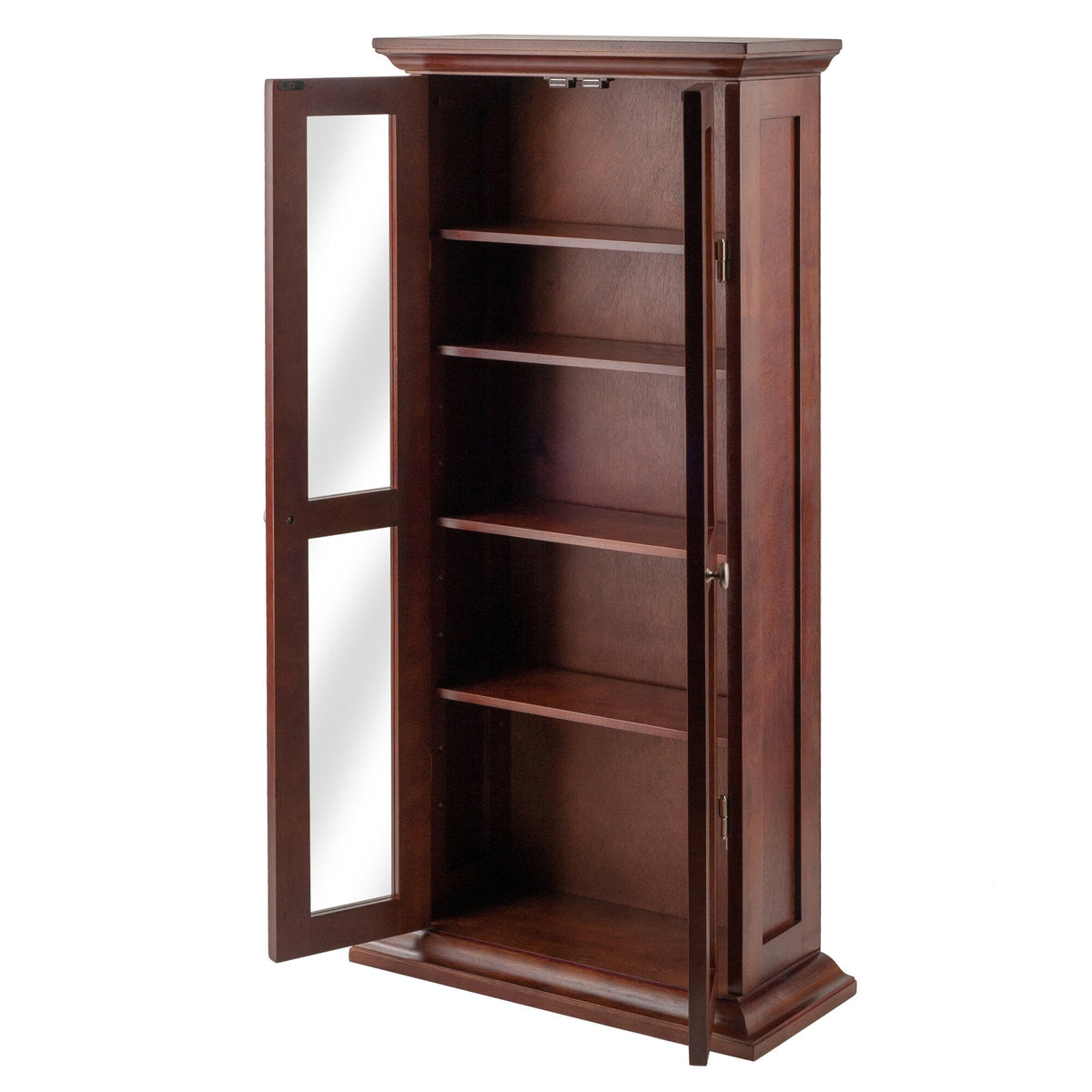Winsome Wood Holden Walnut Transitional Wood Media Cabinet