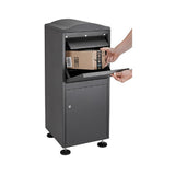 Black Free-Standing Steel Secured Parcel Drop Box - Super Arbor