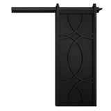 42 in. x 84 in. Hollywood Bright White Wood Sliding Barn Door with Hardware Kit - Super Arbor