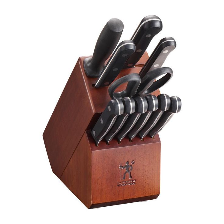 Solution 18-Piece Stainless Steel Knife Set with Block