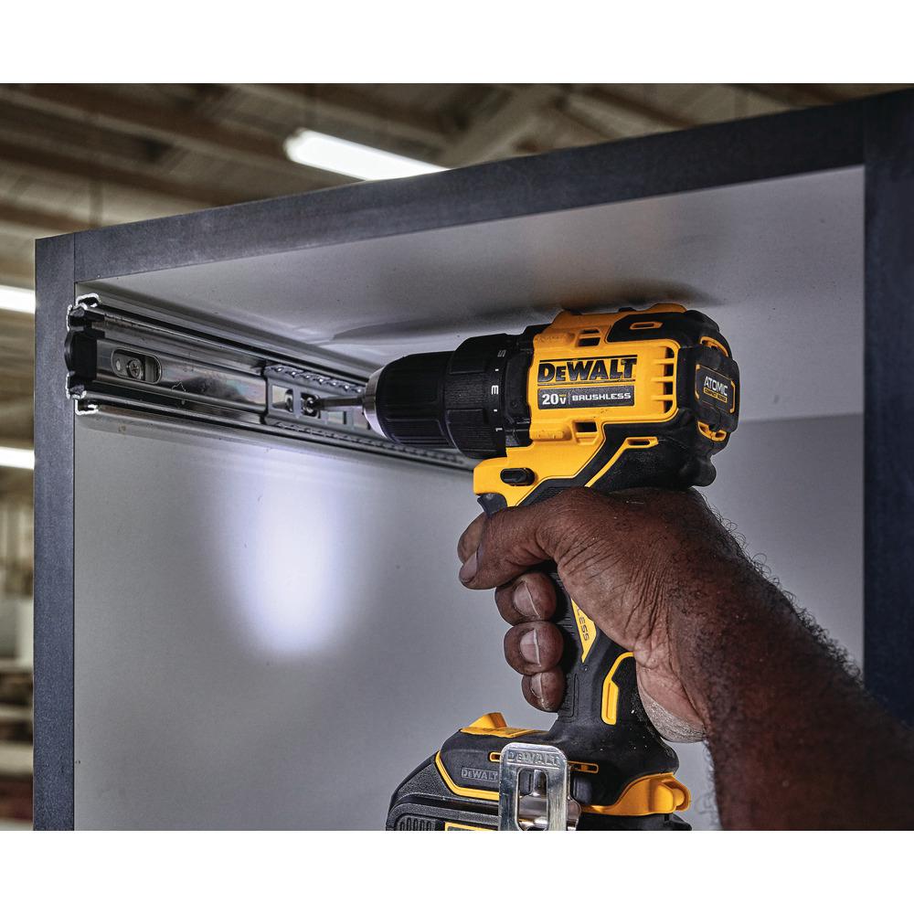 ATOMIC 20-Volt MAX Li-Ion Brushless Cordless Compact 1/2 in. Drill Driver with Bonus Cordless Circular Saw (Tool-Only) - Super Arbor