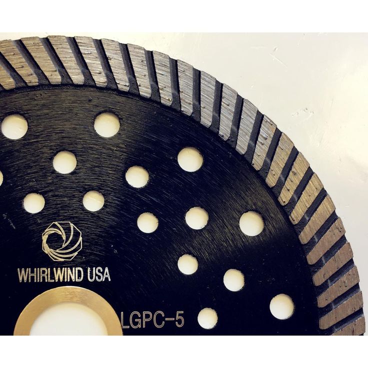 Whirlwind USA 5 in. Turbo Continuous Rim Diamond Blade for Dry or Wet Stone Cutting for Granite
